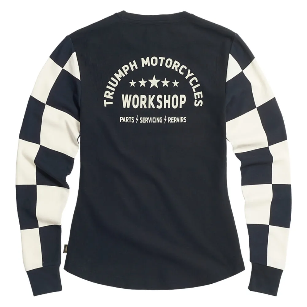 Triumph Ladies Nikki Long Sleeved T-Shirt Black / Bone