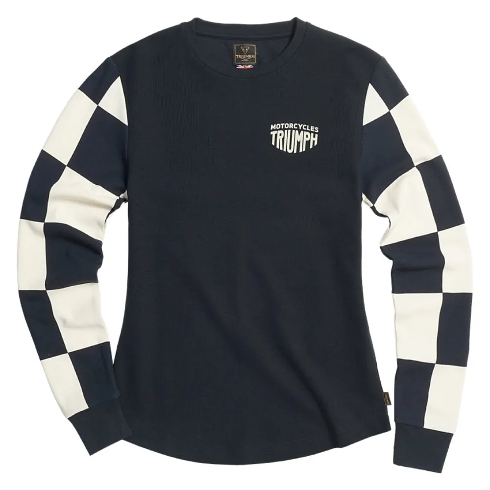 Triumph Ladies Nikki Long Sleeved T-Shirt Black / Bone
