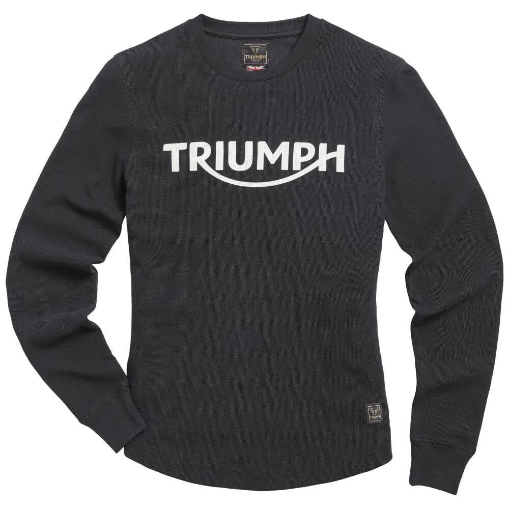 Triumph Ladies Stoll Long Sleeve Waffle T-Shirt Jet Black / Bone