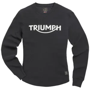 Triumph Ladies Stoll Long Sleeve Waffle T-Shirt Jet Black / Bone