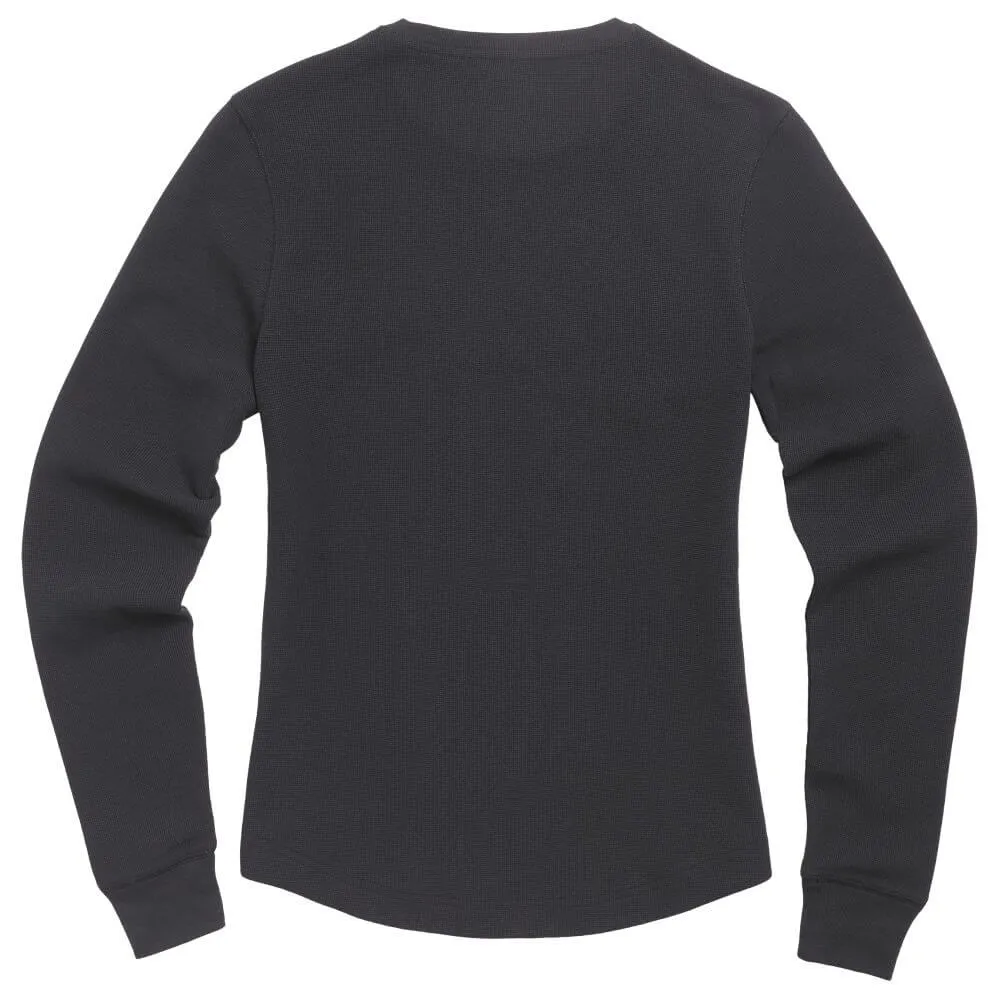 Triumph Ladies Stoll Long Sleeve Waffle T-Shirt Jet Black / Bone