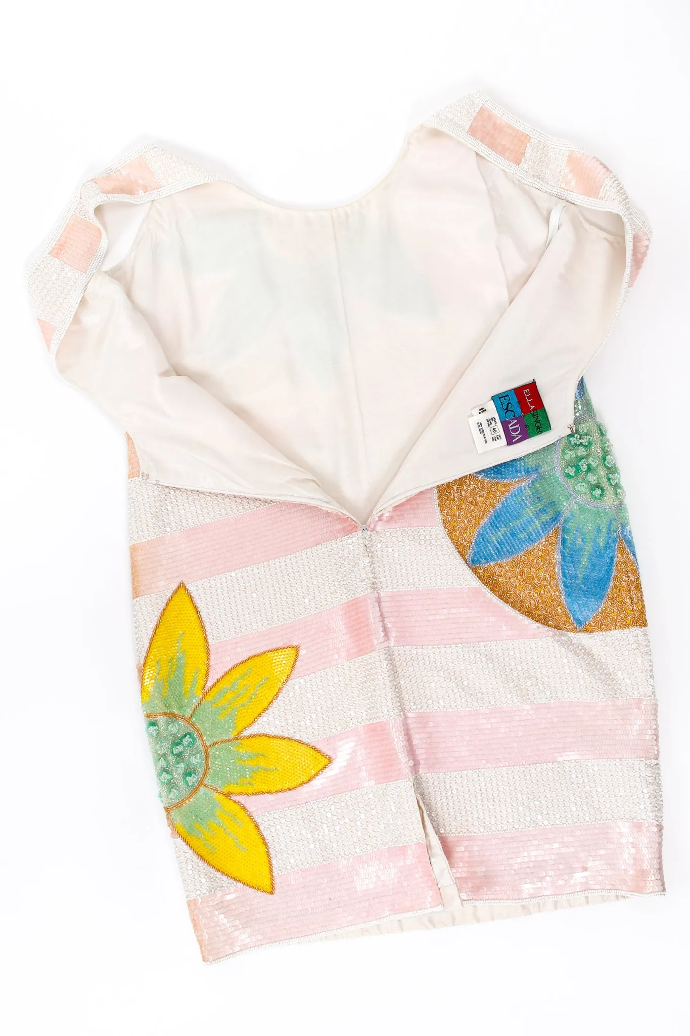 Tropical Sequined Stripe Dress