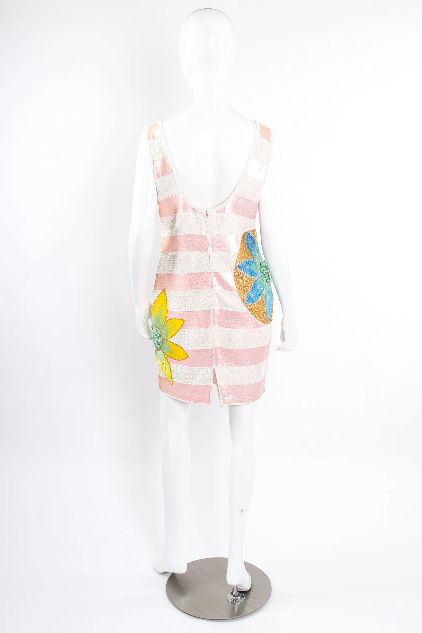 Tropical Sequined Stripe Dress