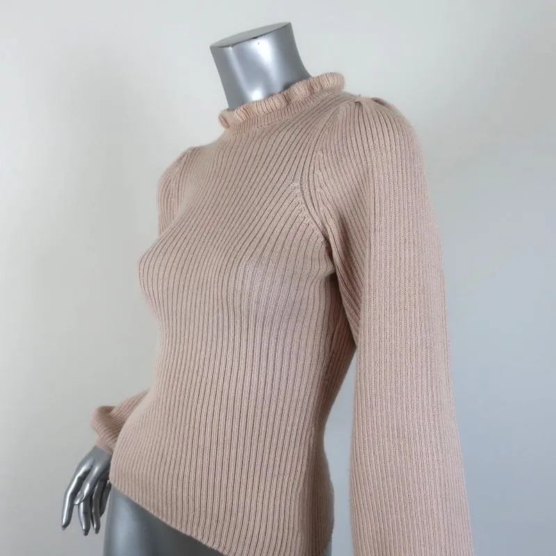 Ulla Johnson Sweater Altair Alpaca-Silk Knit Size Petite Puff Sleeve Pullover