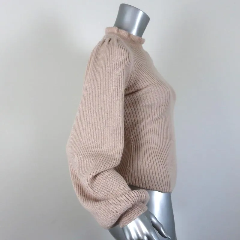 Ulla Johnson Sweater Altair Alpaca-Silk Knit Size Petite Puff Sleeve Pullover