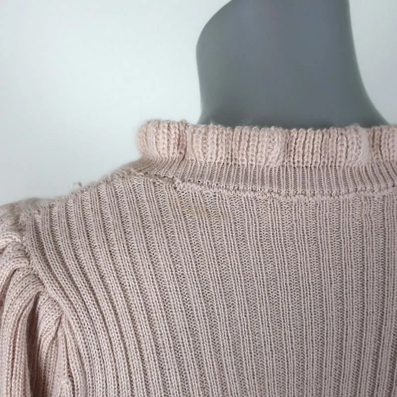 Ulla Johnson Sweater Altair Alpaca-Silk Knit Size Petite Puff Sleeve Pullover