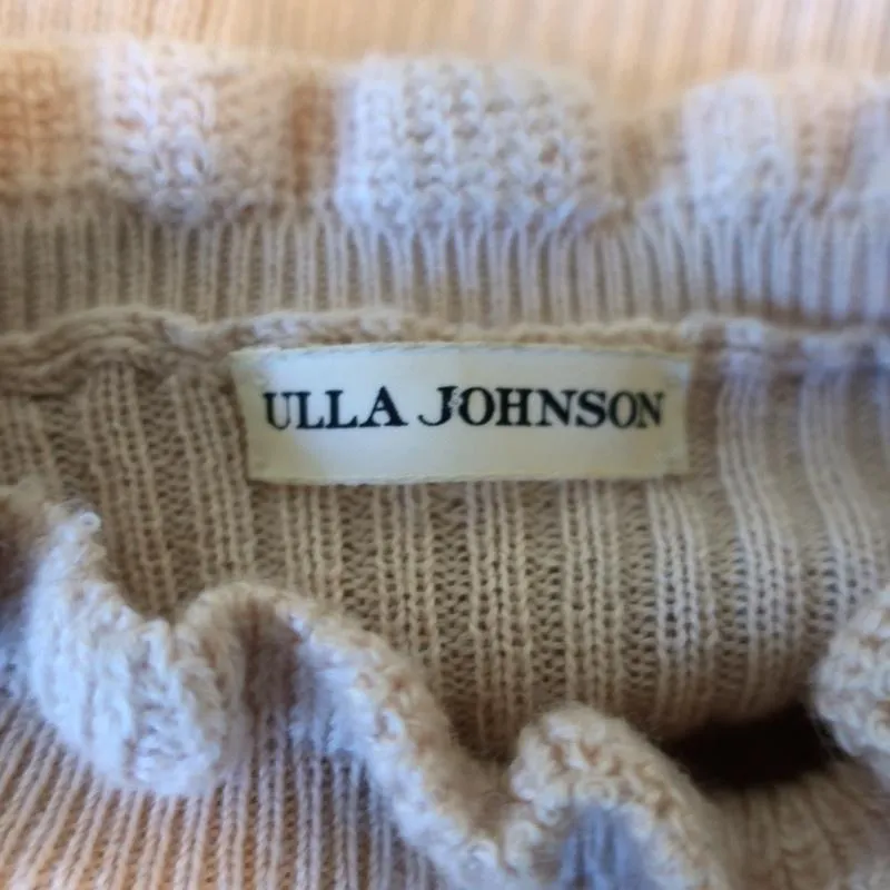 Ulla Johnson Sweater Altair Alpaca-Silk Knit Size Petite Puff Sleeve Pullover