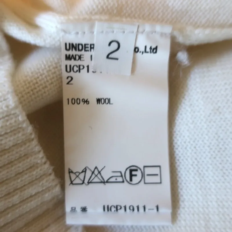 Undercover Sweater Cream Wool Size 2 Crewneck Pullover