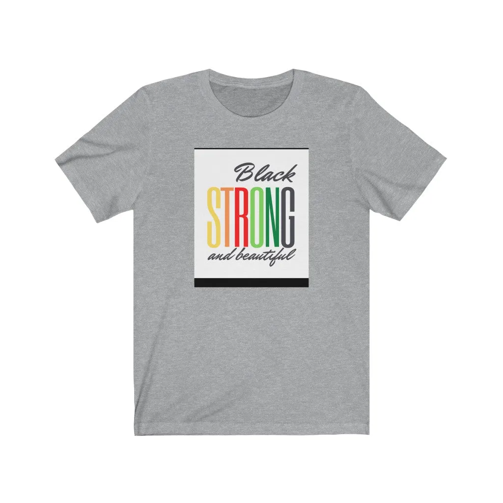 Unisex Jersey Short Sleeve Tee (Black Love Rock Original Design - Strong & Beautiful)