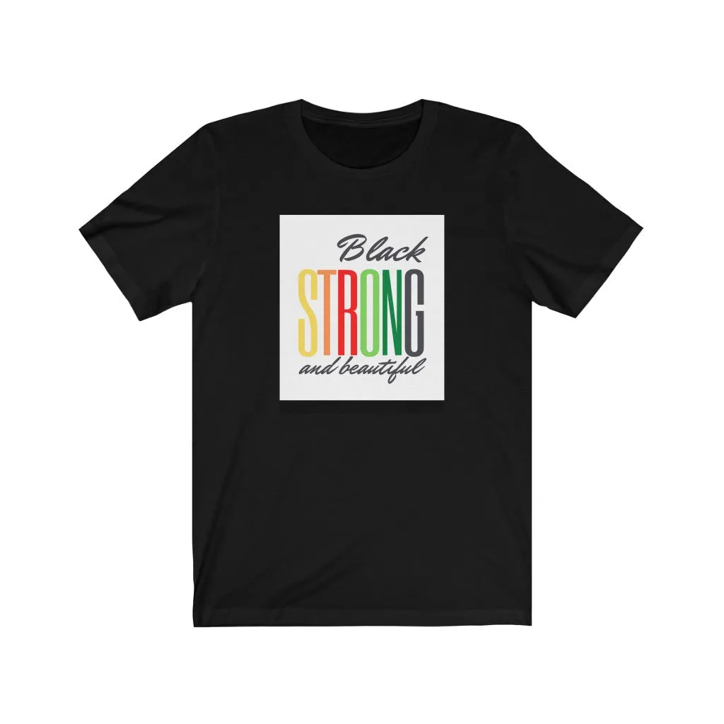 Unisex Jersey Short Sleeve Tee (Black Love Rock Original Design - Strong & Beautiful)