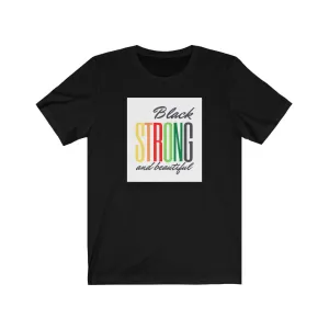 Unisex Jersey Short Sleeve Tee (Black Love Rock Original Design - Strong & Beautiful)