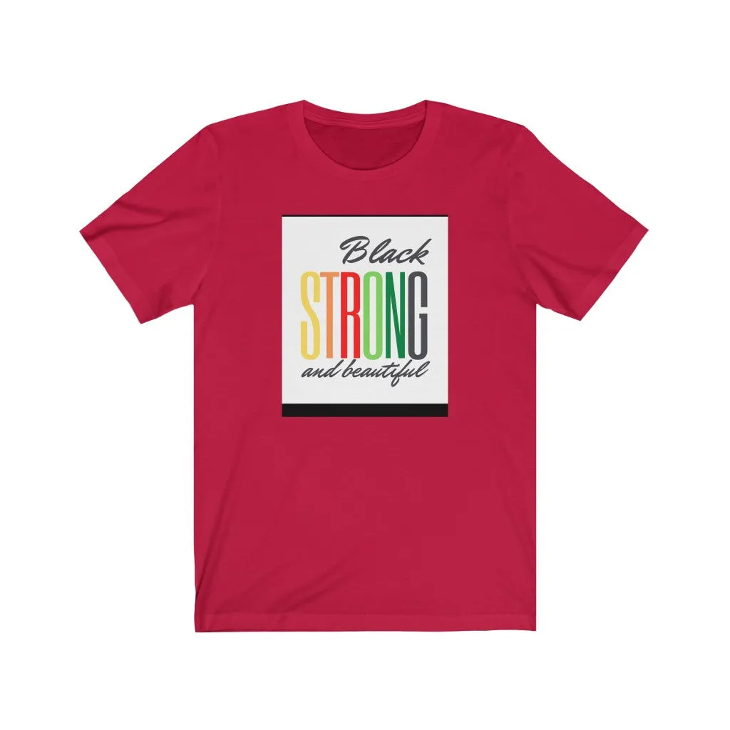 Unisex Jersey Short Sleeve Tee (Black Love Rock Original Design - Strong & Beautiful)