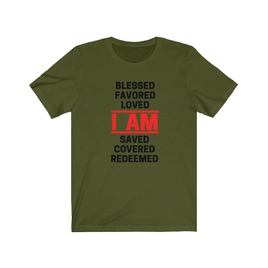 Unisex Jersey Short Sleeve Tee (Black Love Rocks Original Design - I AM)