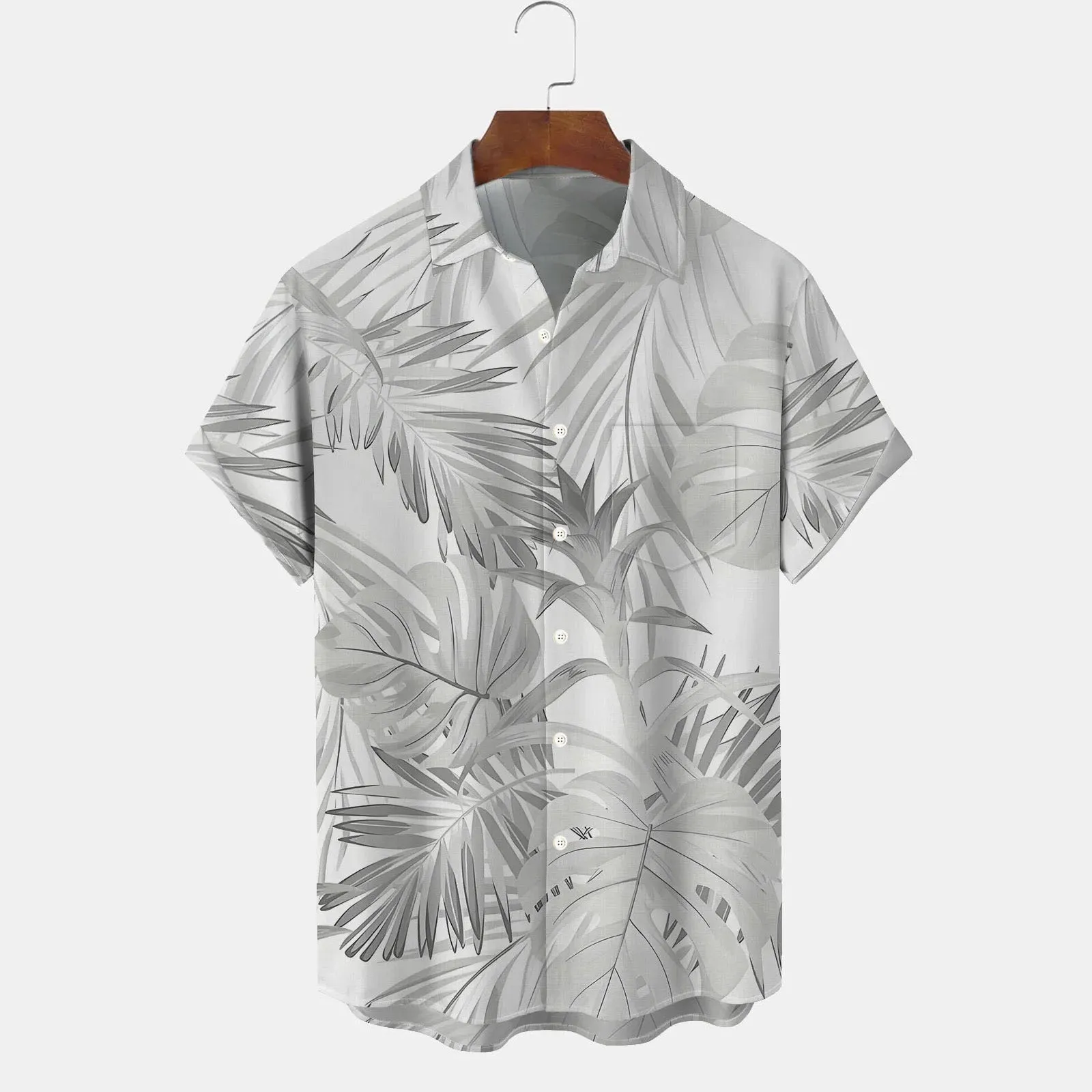 Vacation Tropical Leaves Men's Hawaiian Shirt