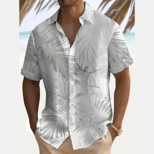 Vacation Tropical Leaves Men's Hawaiian Shirt
