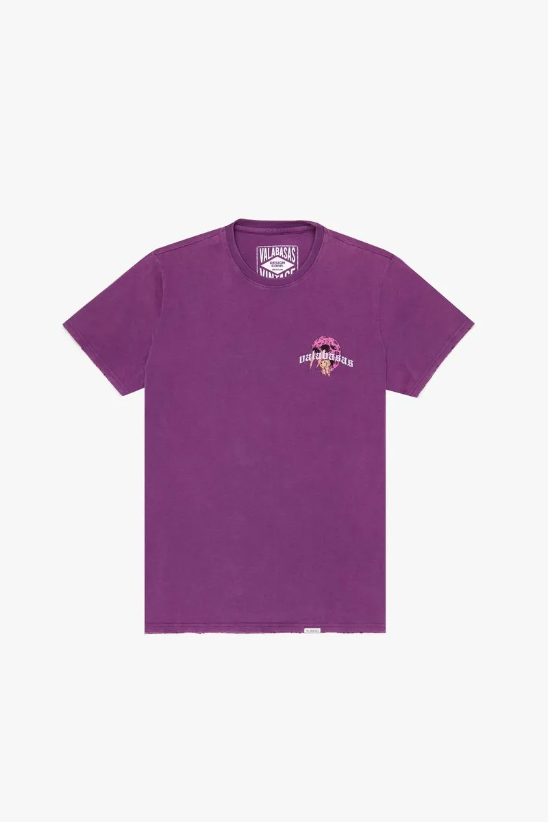 VALABASAS PROTECTED VINTAGE PURPLE TEE (PURPLE)