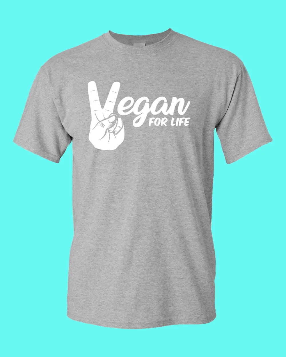 Vegan for Life T-shirt, vegetarian shirt