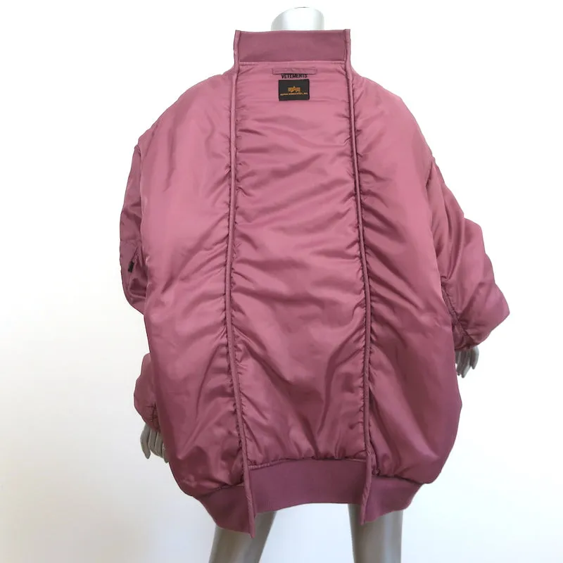 Vetements x Alpha Industries MA-1 Reversible Bomber Jacket Pink Size Extra Small