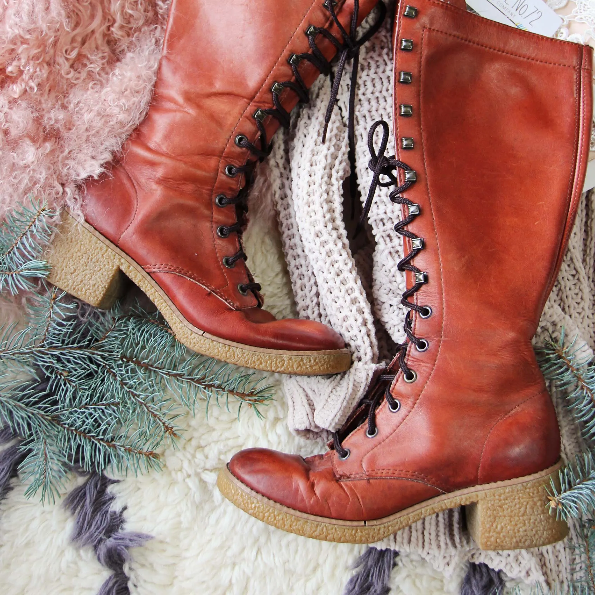 Vintage 60's Lace Front Boots