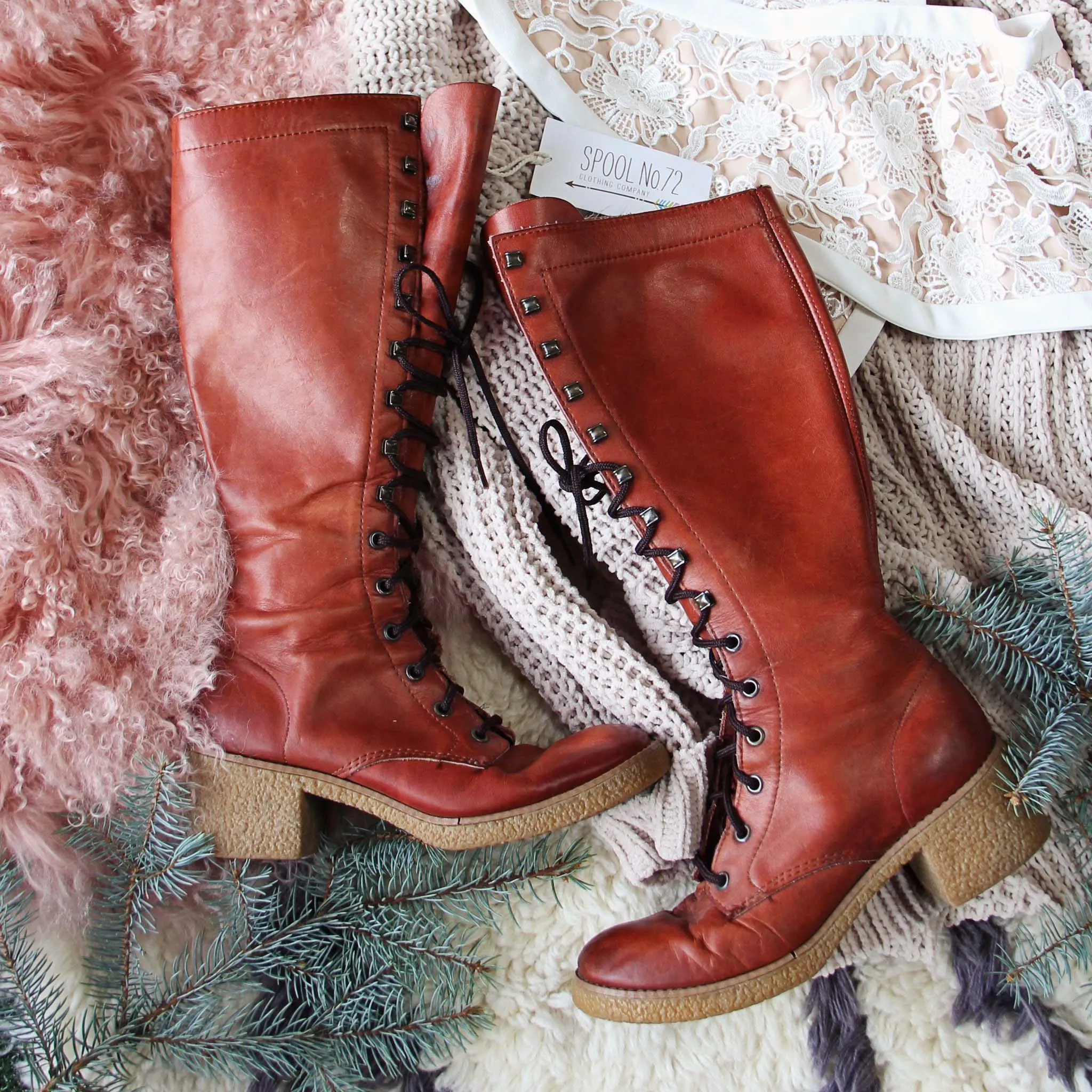 Vintage 60's Lace Front Boots