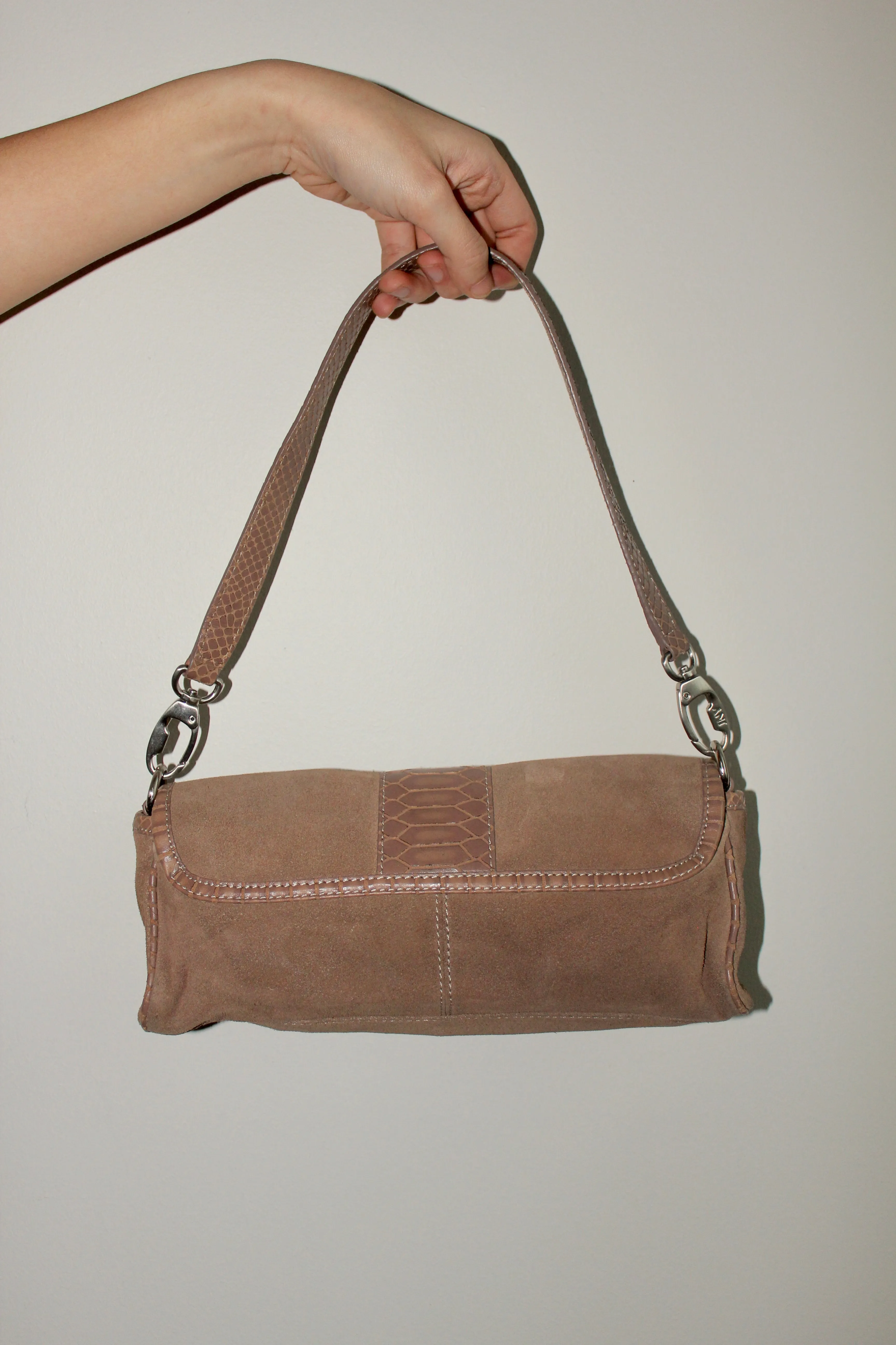 Vintage 90s Tan Leather Shoulder Purse