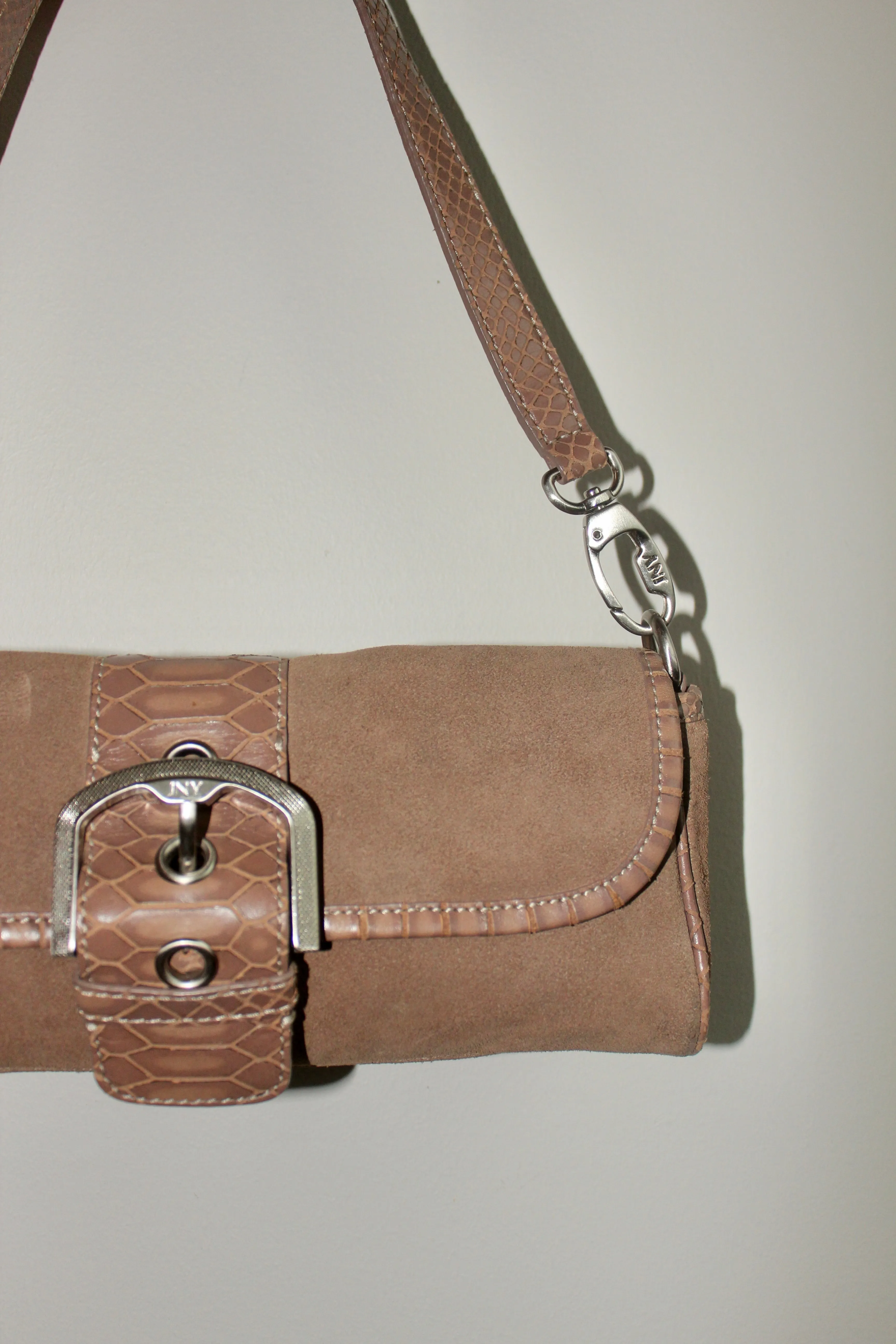 Vintage 90s Tan Leather Shoulder Purse