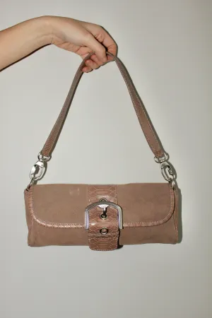 Vintage 90s Tan Leather Shoulder Purse