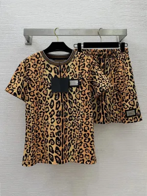 Vintage Leopard Two-piece Set