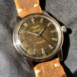 Vintage Longines Conquest Automatic 9000 Tropical Brown Cal. 19AS Steel Wristwatch