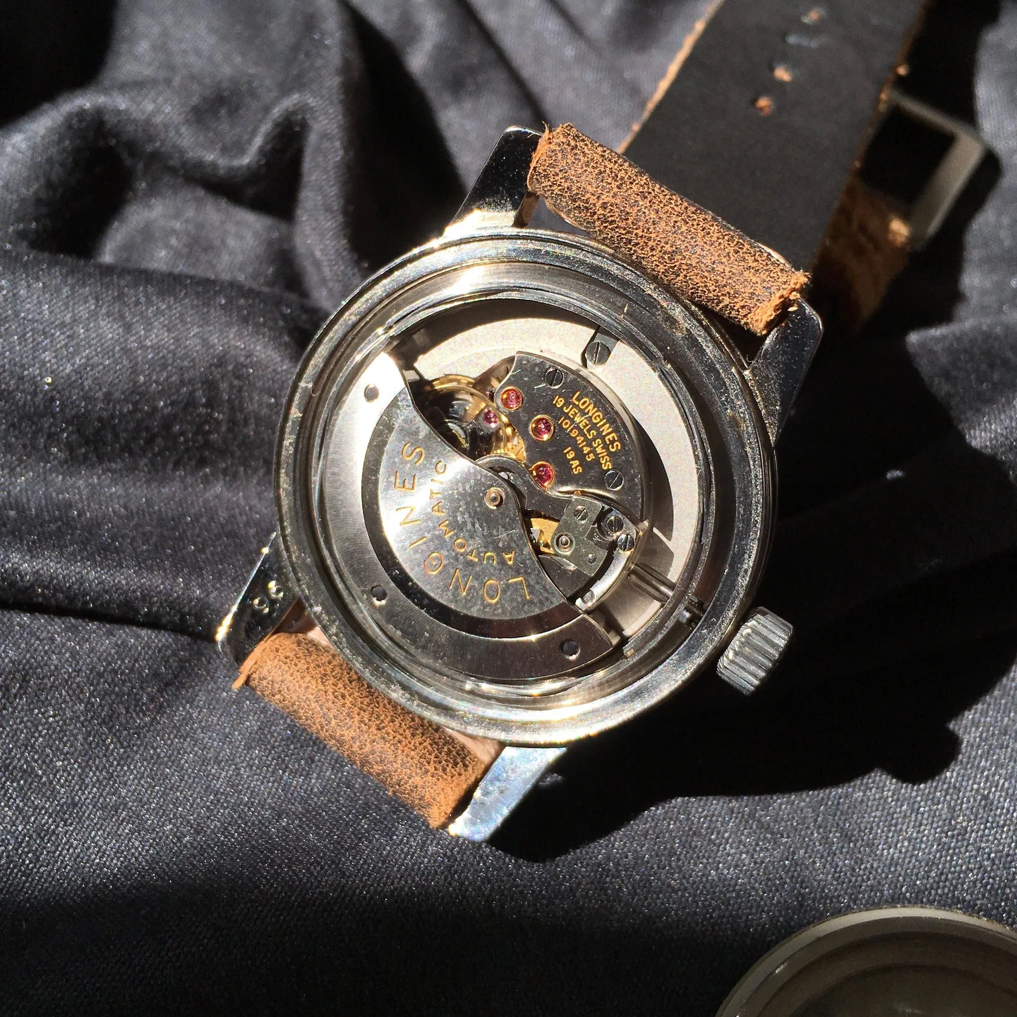 Vintage Longines Conquest Automatic 9000 Tropical Brown Cal. 19AS Steel Wristwatch