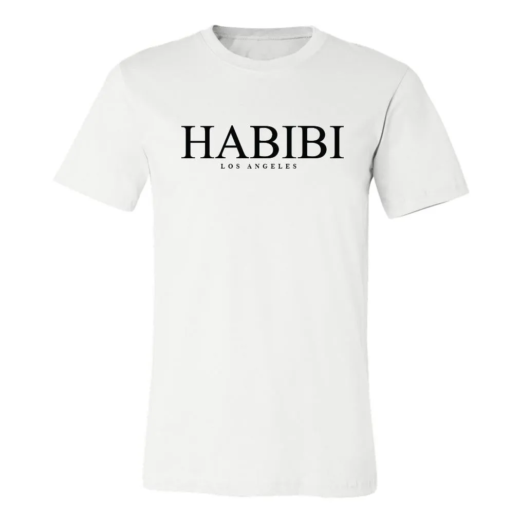 White and Black Los Angeles Crewneck Tee