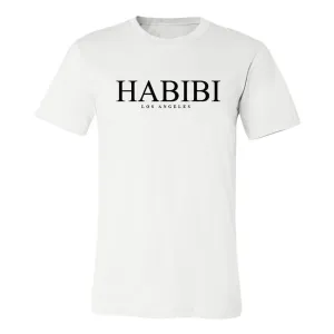 White and Black Los Angeles Crewneck Tee