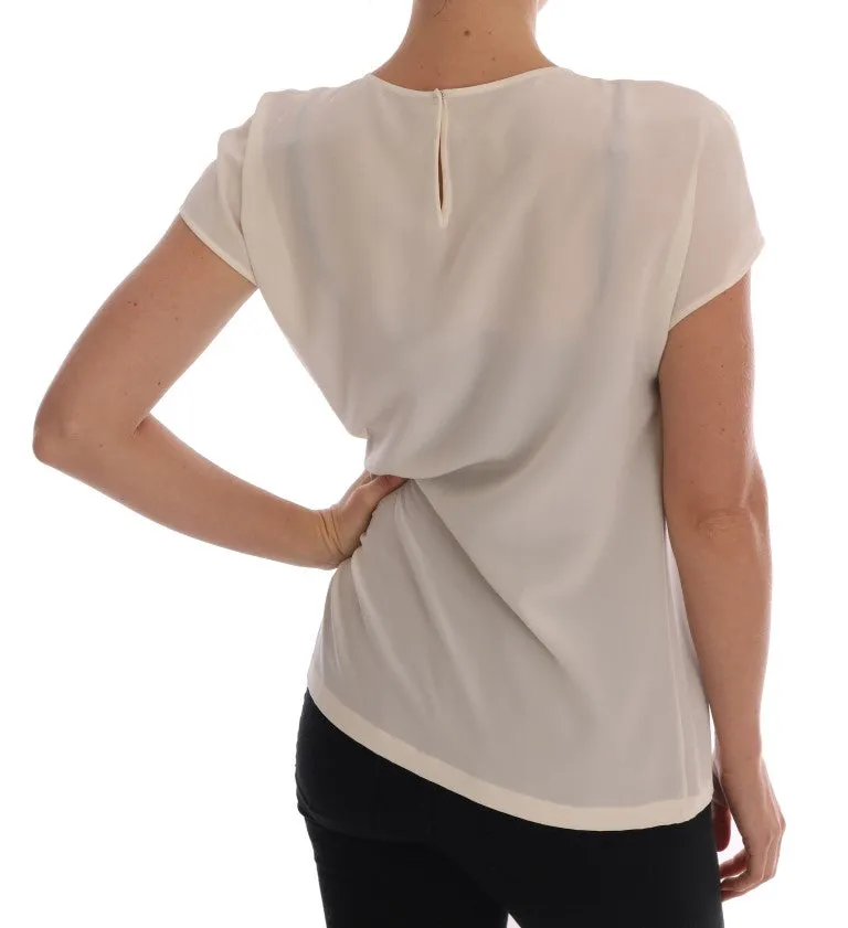 White Silk Crystal Fairy Blouse