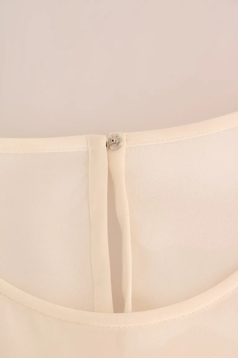 White Silk Crystal Fairy Blouse