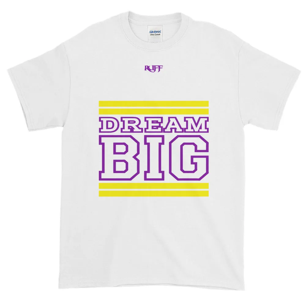 White Yellow and Purple Short-Sleeve T-Shirt