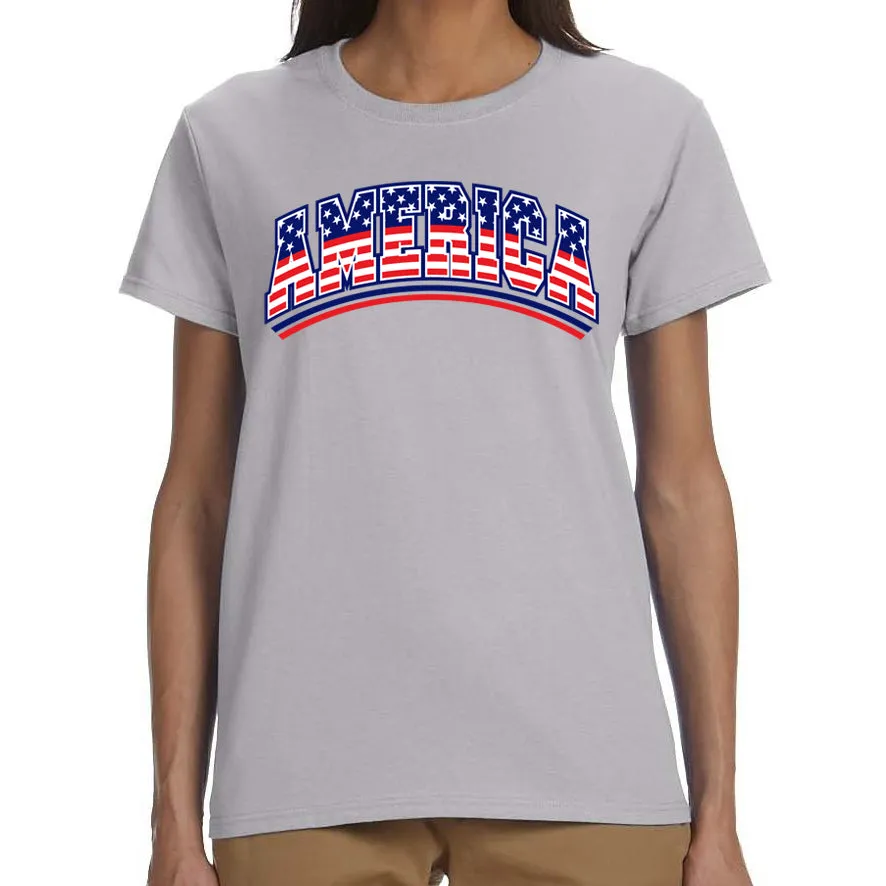 Women's America Stars and Stripes T-Shirt