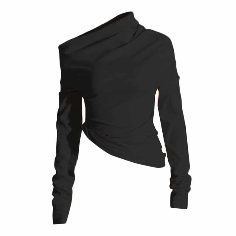 Women's Asymmetric Ribbed Top