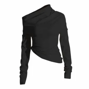 Women's Asymmetric Ribbed Top