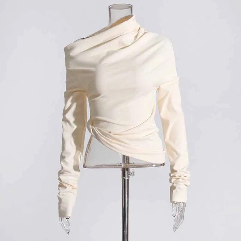 Women's Asymmetric Ribbed Top