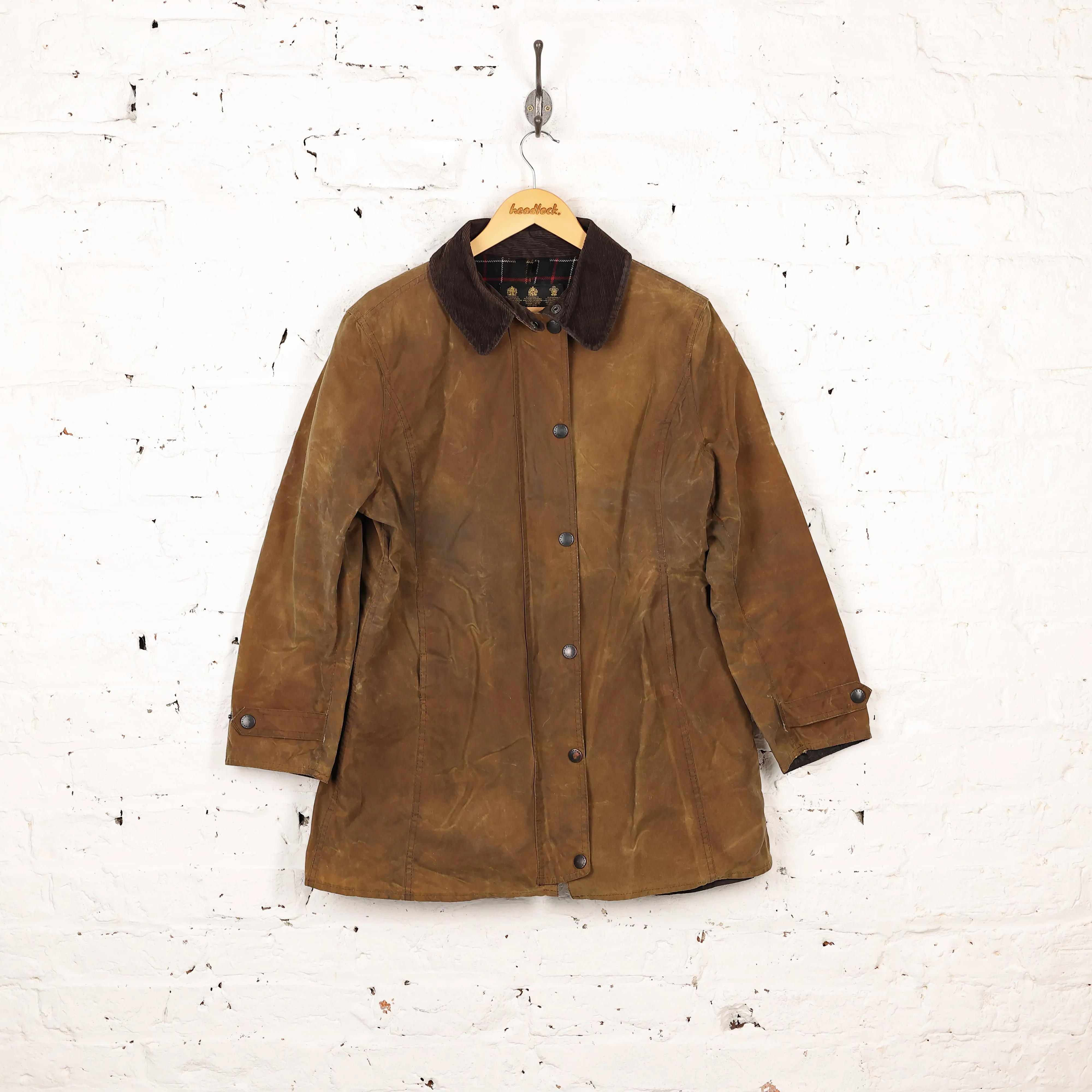 Women's Barbour Newmarket Wax Jacket - Brown - Women's L