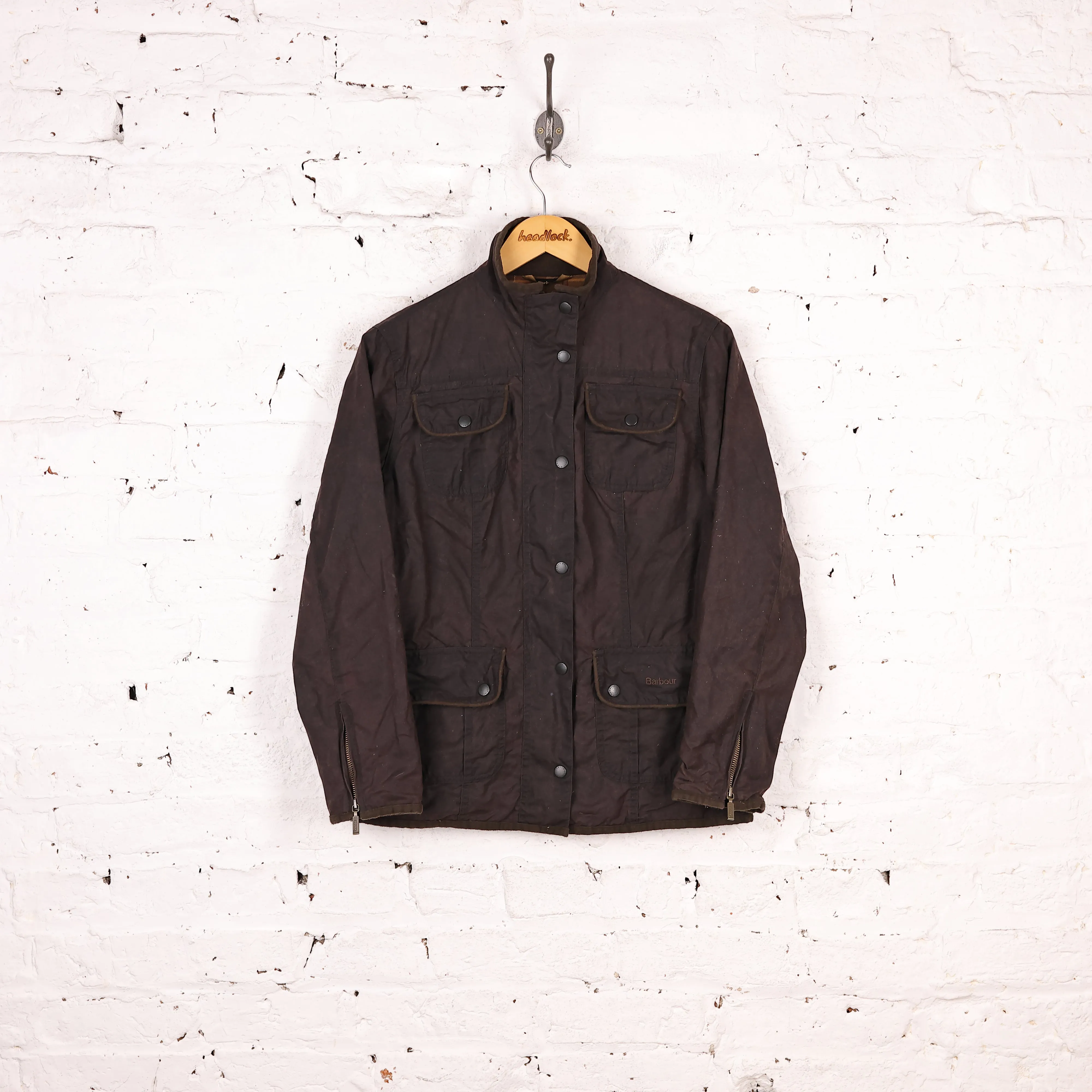 Women's Barbour Utility Wax Jacket - Brown - Women's M