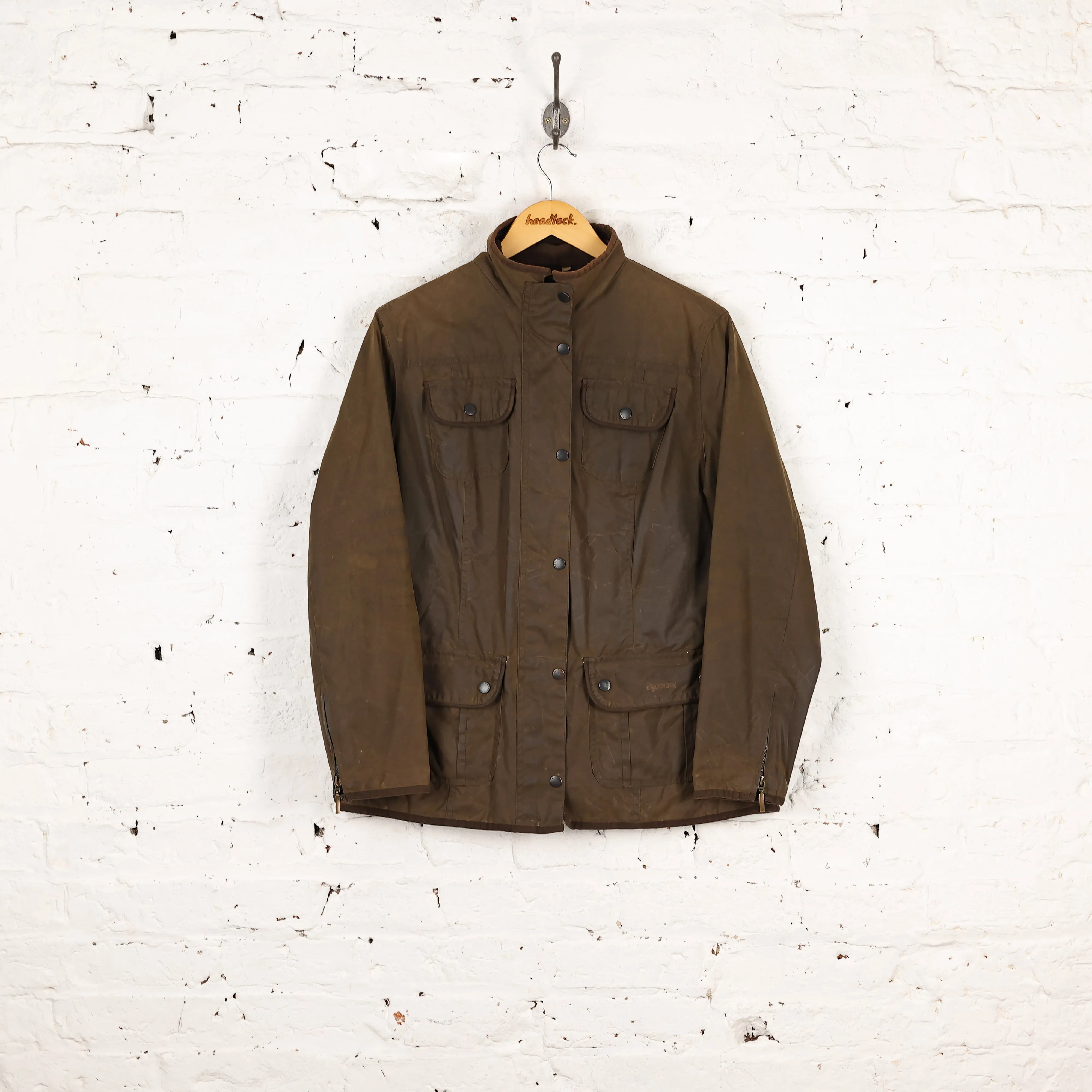 Women's Barbour Utility Wax Jacket - Brown - Women's XL