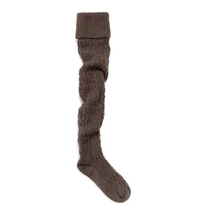 Women's Chunky Lattice-Cable Over the Knee Socks