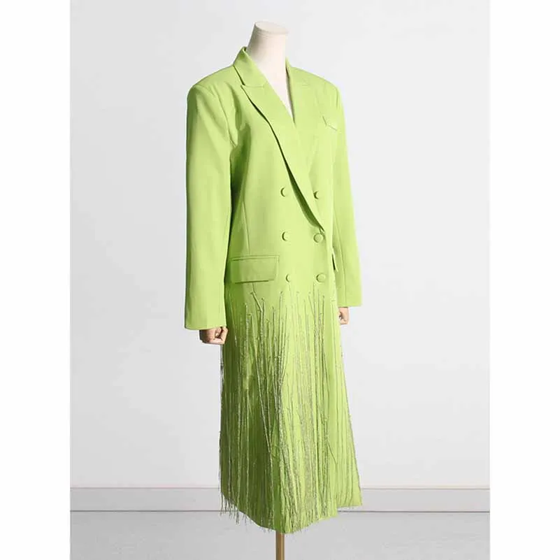 Women's Coat Spliced Tassel Slimming Suit Jacket