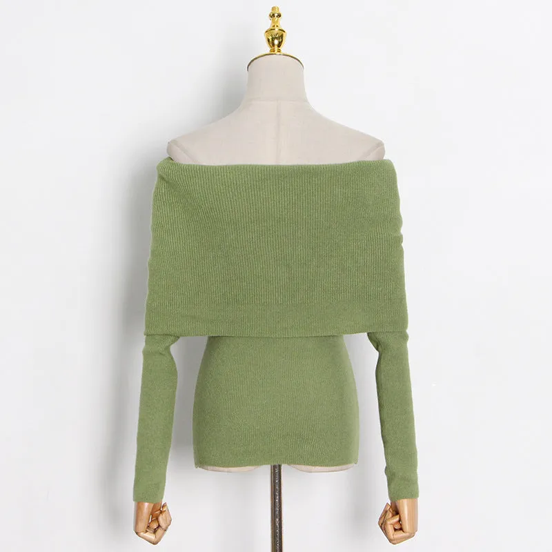 Women's Off-Shoulder Knitted Top