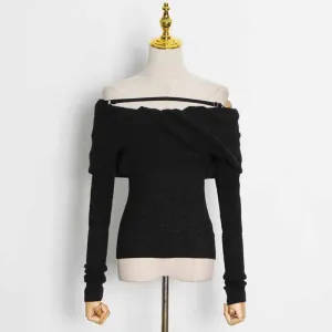 Women's Off-Shoulder Knitted Top