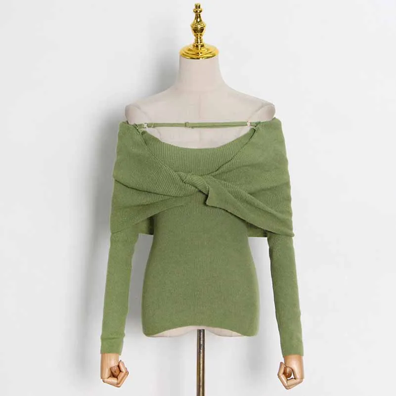 Women's Off-Shoulder Knitted Top