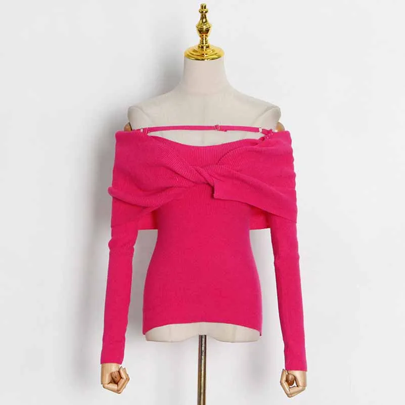 Women's Off-Shoulder Knitted Top