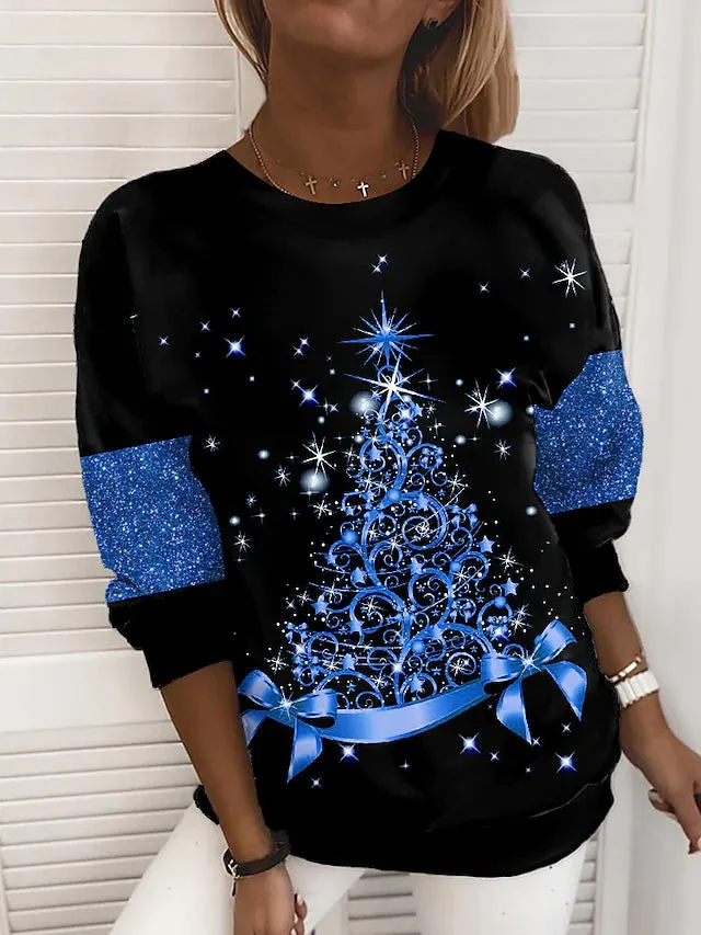 Women's Sweatshirt Pullover Streetwear Christmas Tree