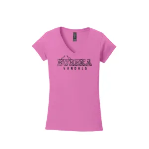 Women's V-Neck Paisley Horns Shirt